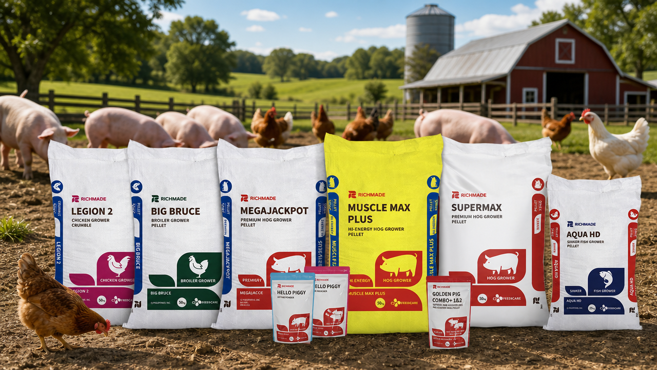 Richmade Animal Feeds — Legion 2, Megajackpot, Muscle Max, Supermax, Aqua HD